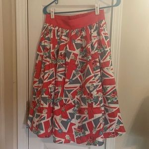 The Dress Shop Union Jack Swing Skirt Size S